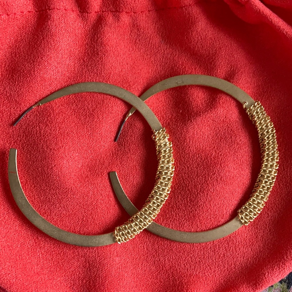 Gold hoop earrings